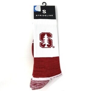 Stanford Cardinal Men’s White Strideline Socks