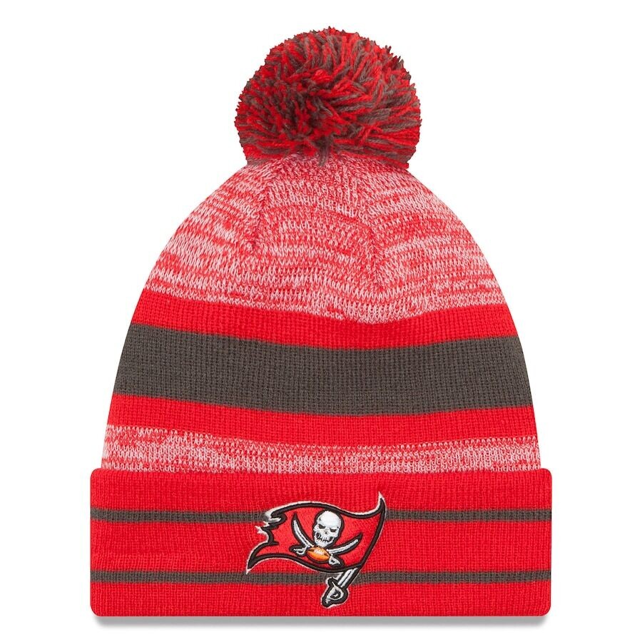 Tampa Bay Buccaneers Men's New Era Cuffed Pom Knit Hat