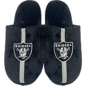 Las Vegas Raiders Men's Striped Slippers