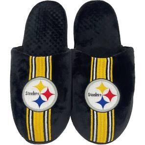 Pittsburgh Steelers Men's Striped Slippers Pittsburgh Steelers Men's Striped Slippers
