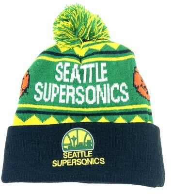 Seattle SuperSonics Men's Mitchell & Ness Cuffed Pom Knit Hat