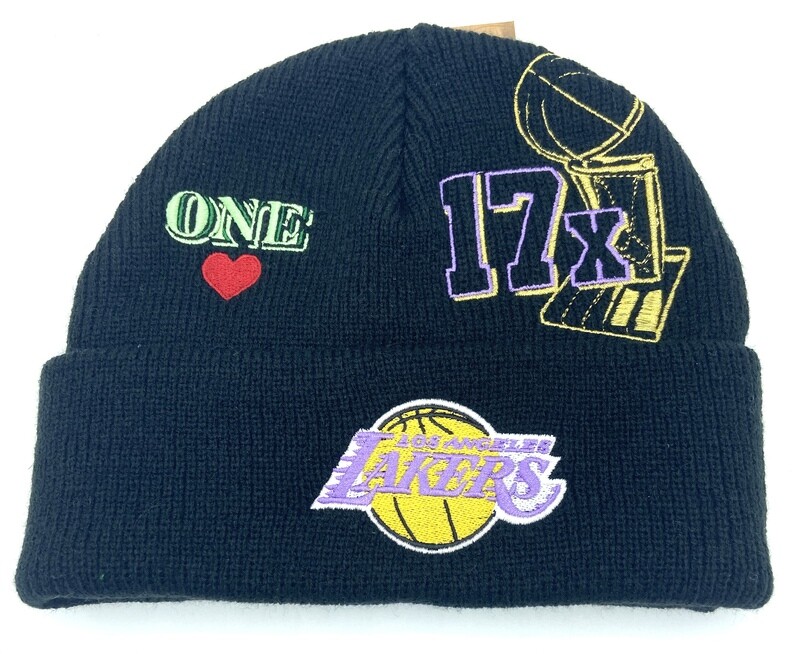 Los Angeles Lakers 17x City of Angels Hyperlocal Men's Mitchell & Ness Cuffed Knit Hat