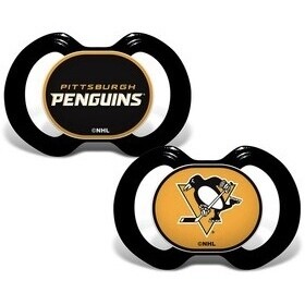 Pittsburgh Penguins 2 Pack Baby Pacifier Set