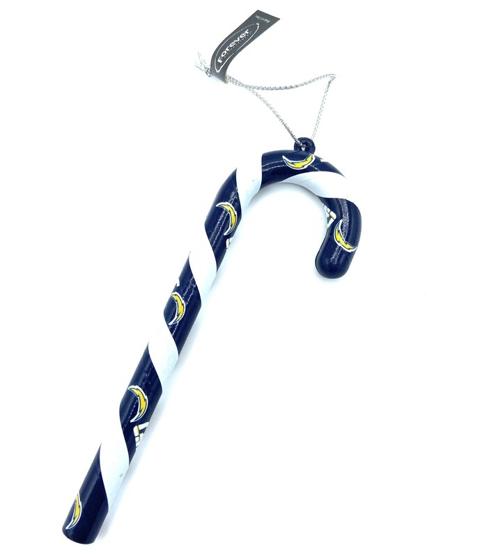 Los Angeles Chargers Candy Cane Ornaments Set of 10