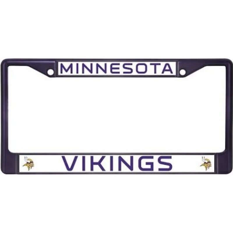 Minnesota Vikings Purple Chrome Metal License Plate Frame