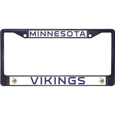 Minnesota Vikings Purple Chrome Metal License Plate Frame