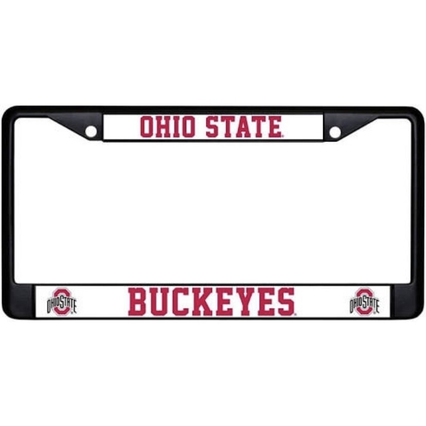 Ohio State Buckeyes Black Metal License Plate Frame