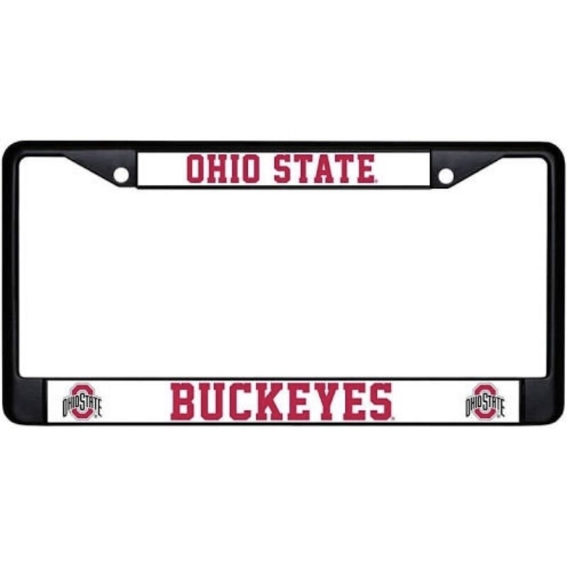 Ohio State Buckeyes Black Metal License Plate Frame