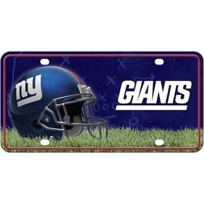 New York Giants Lightweight Metal License Plate New York Giants Lightweight Metal License Plate