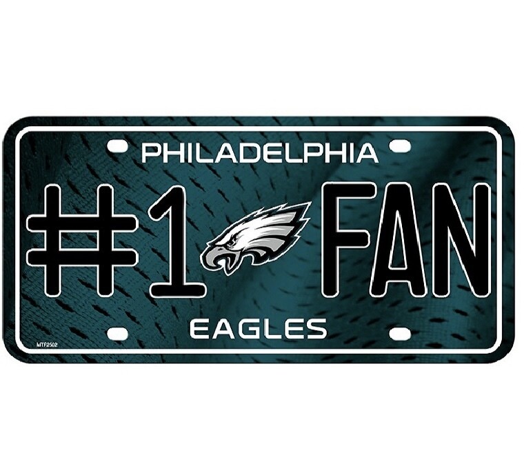 Philadelphia Eagles #1 Fan Lightweight Metal License Plate