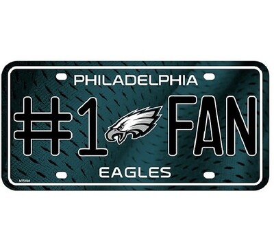 Philadelphia Eagles #1 Fan Lightweight Metal License Plate