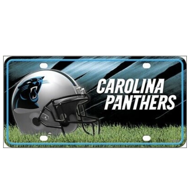 Carolina Panthers Lightweight Metal License Plate