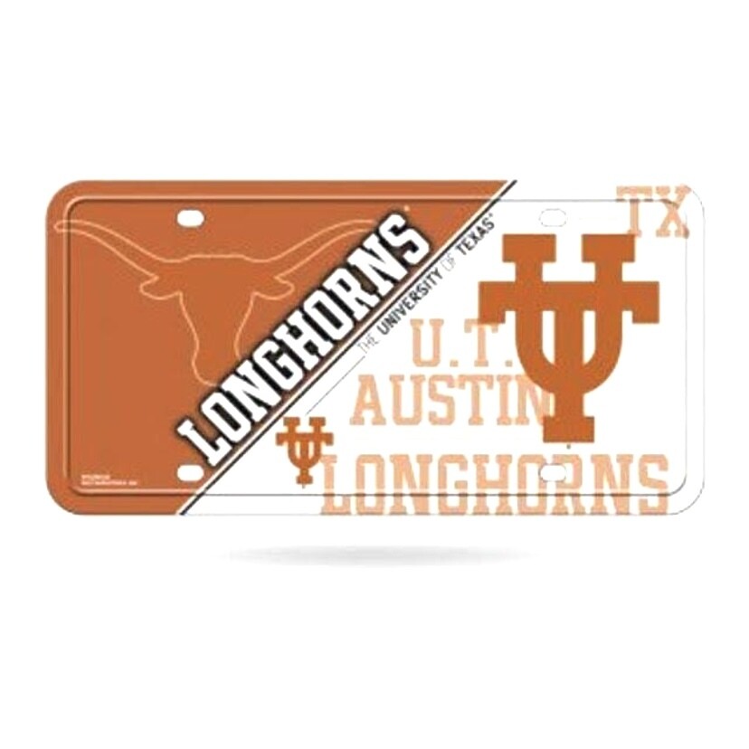 Texas Longhorns Lightweight Metal License Plate