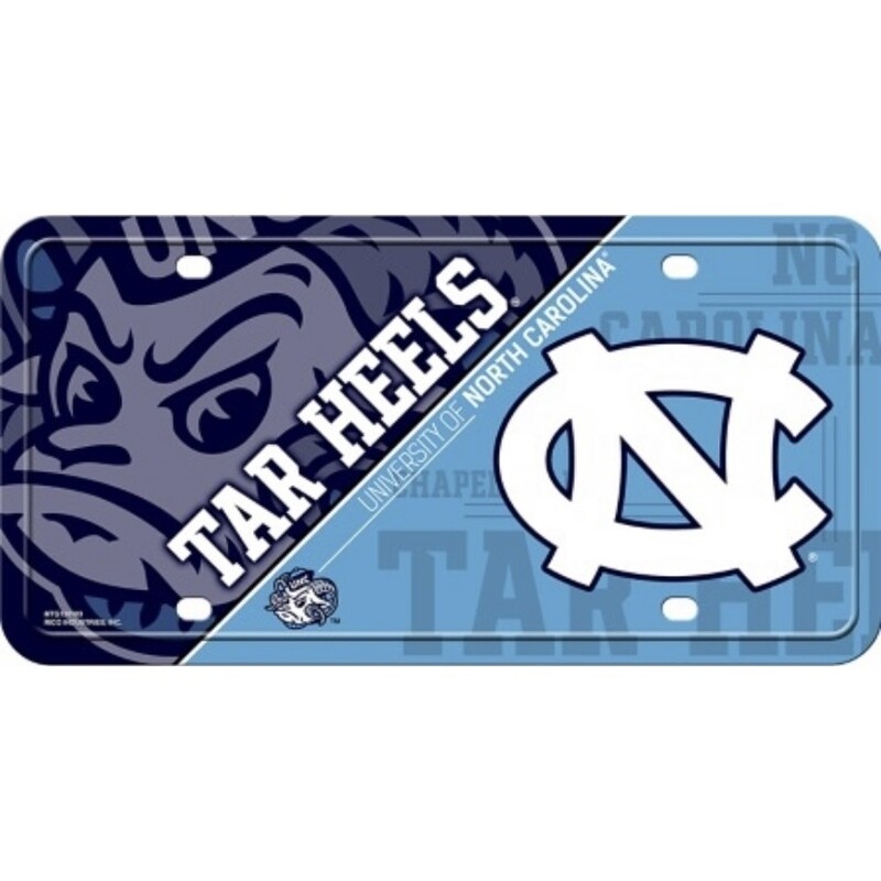 North Carolina Tar Heels Lightweight Metal License Plate