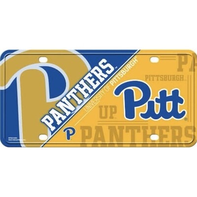 Pitt Panthers Lightweight Metal License Plate