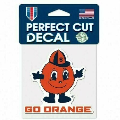 Syracuse Orange Go Orange 4" x 4" Perfect Cut Color Decal