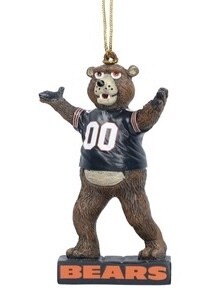 Chicago Bears Mascot Statue Christmas Ornament