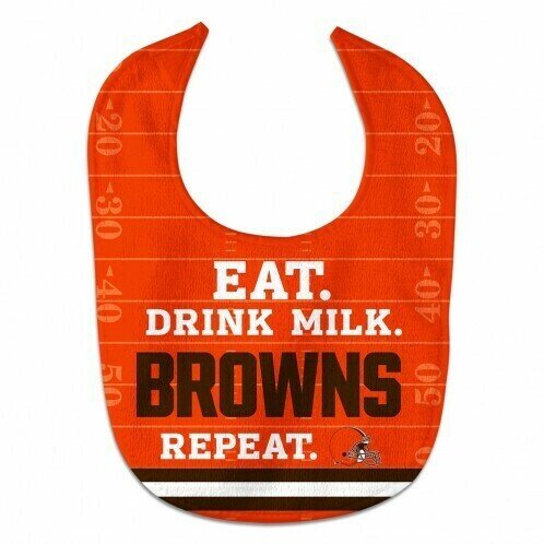 Cleveland Browns Eat Drink Milk Browns Repeat All Pro Baby Bib