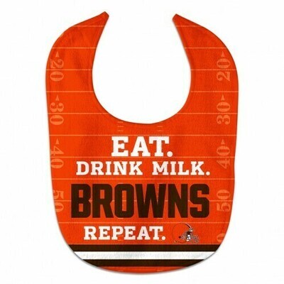 Cleveland Browns Eat Drink Milk Browns Repeat All Pro Baby Bib