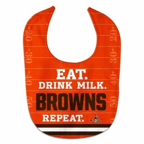 Cleveland Browns Eat Drink Milk Browns Repeat All Pro Baby Bib