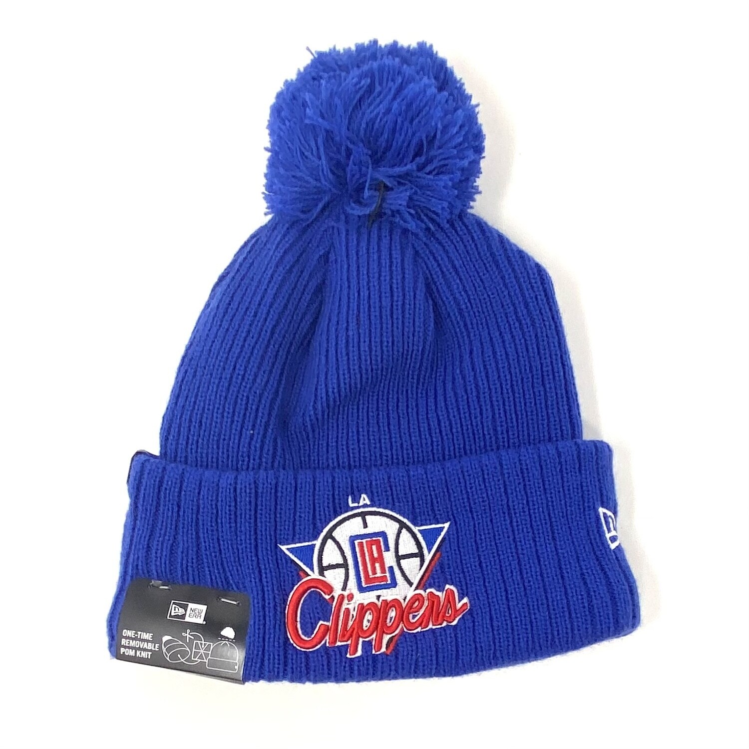 Los Angeles Clippers Men’s New Era Tip Off Cuffed Pom Knit Hat