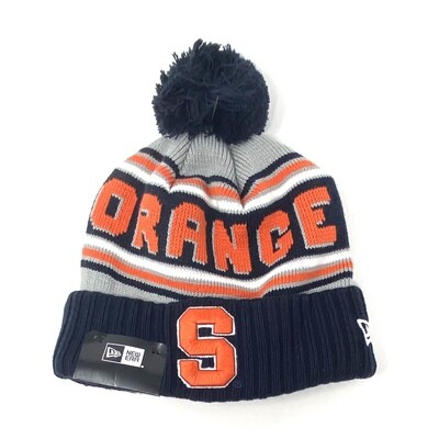 Syracuse Orange Men's New Era Cheer Cuffed Pom Knit Hat