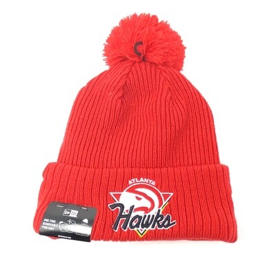 Atlanta Hawks Men’s New Era Tip Off Cuffed Pom Knit Hat