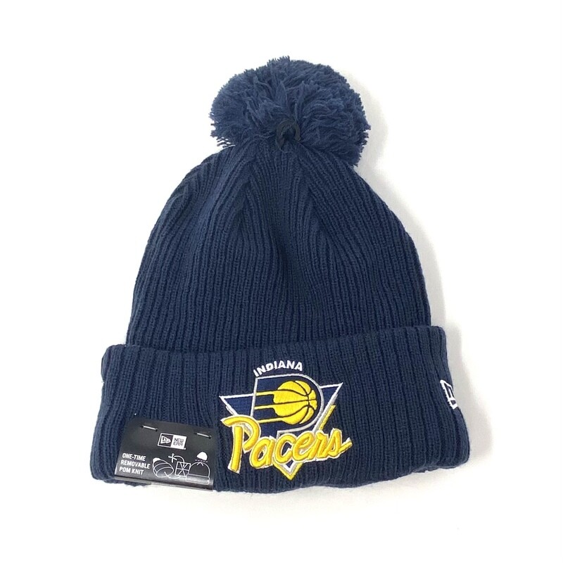 Indiana Pacers Men’s New Era Tip Off Cuffed Pom Knit Hat