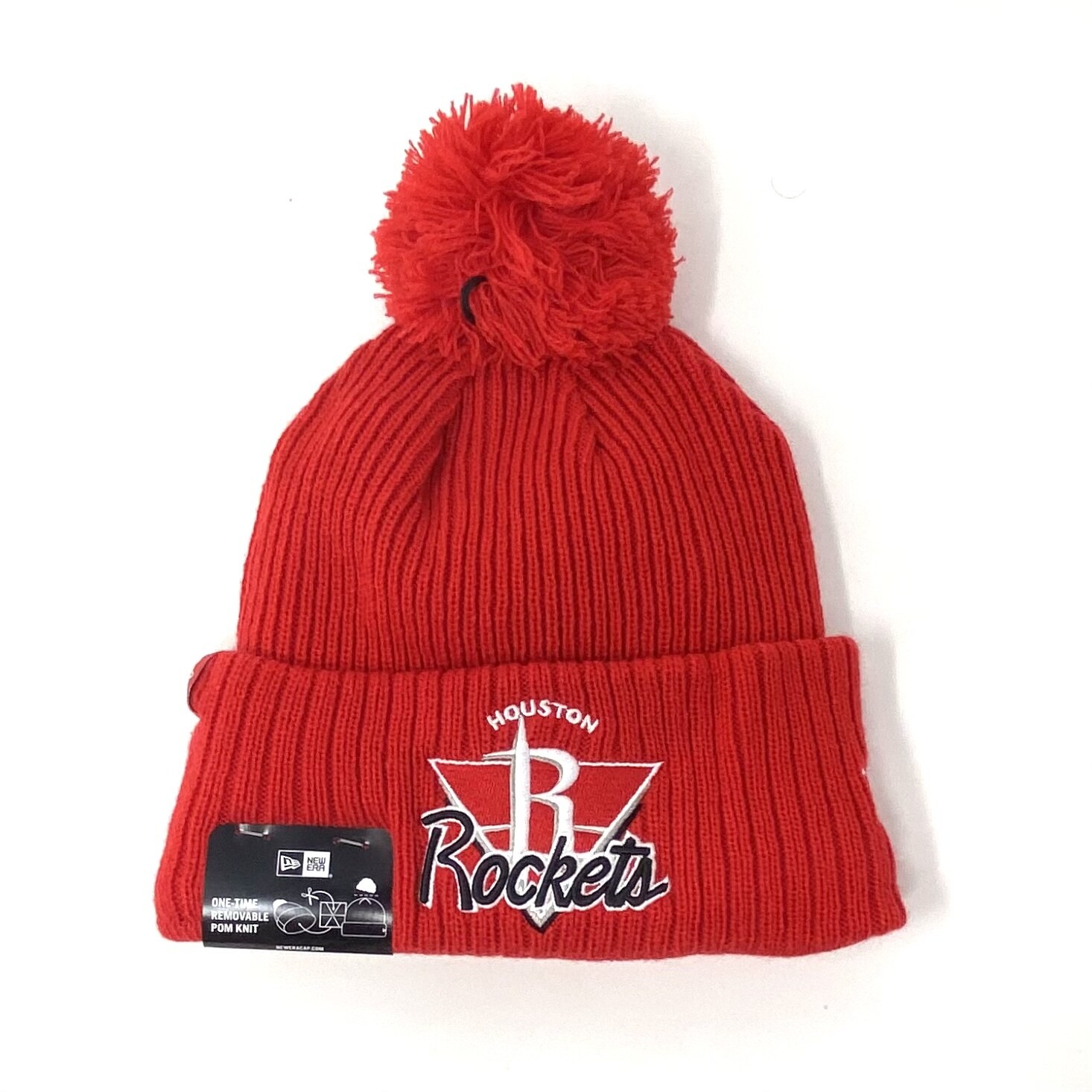Houston Rockets Men’s New Era Tip Off Cuffed Pom Knit Hat