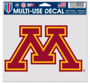 Minnesota Golden Gophers 4.5 Minnesota Golden Gophers 4.5" x 5.75" Multi-Use Decal
