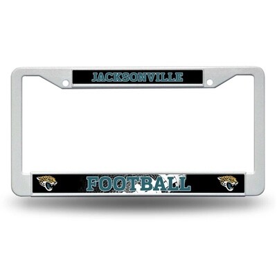 Jacksonville Jaguars White Plastic License Plate Frame