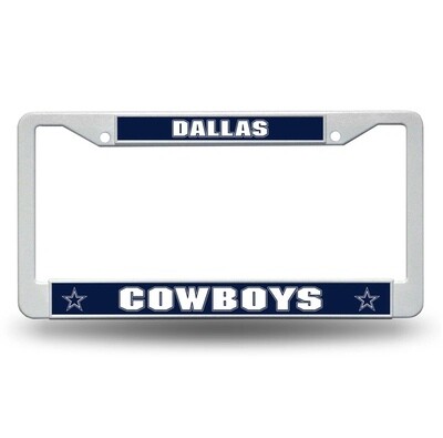 Dallas Cowboys White Plastic License Plate Frame Dallas Cowboys White Plastic License Plate Frame