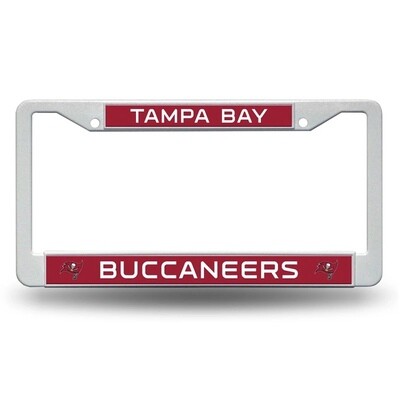 Tampa Bay Buccaneers White Plastic License Plate Frame