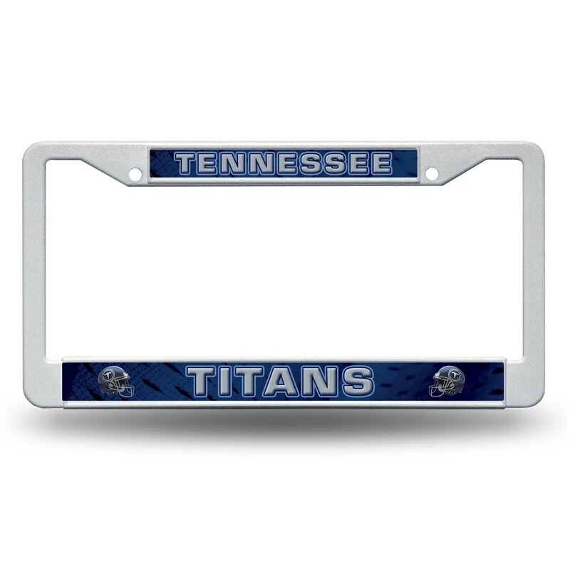 Tennessee Titans White Plastic License Plate Frame