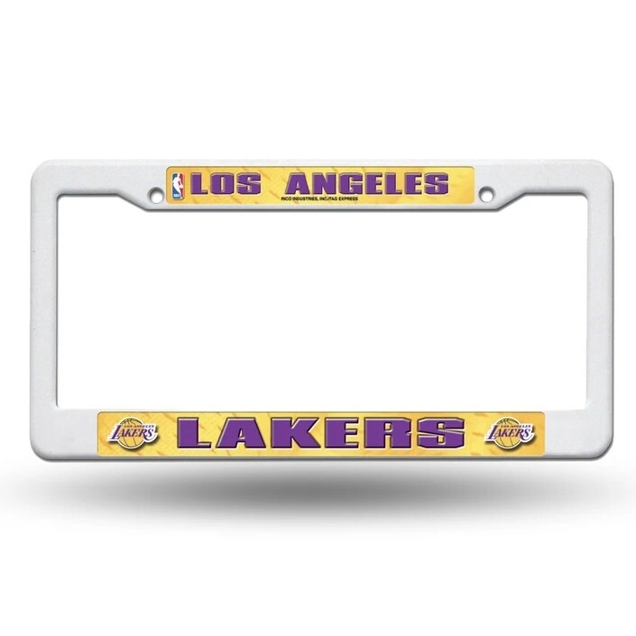 Los Angeles Lakers White Plastic License Plate Frame