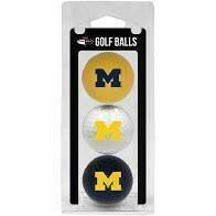 Michigan Wolverines Set of 3 Golf Balls