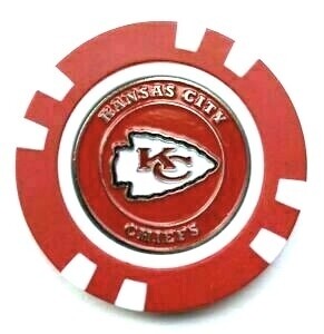 Kansas City Chiefs Golf Ball Marker Poker Chip
