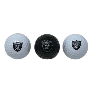 Las Vegas Raiders Set of 3 Golf Balls