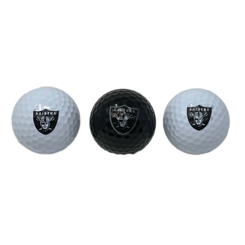 Las Vegas Raiders Set of 3 Golf Balls Las Vegas Raiders Set of 3 Golf Balls