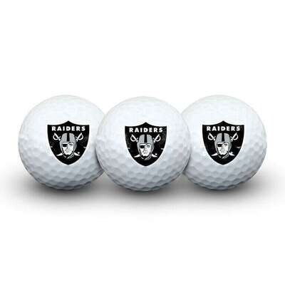 Las Vegas Raiders Sleeve of 3 Golf Balls