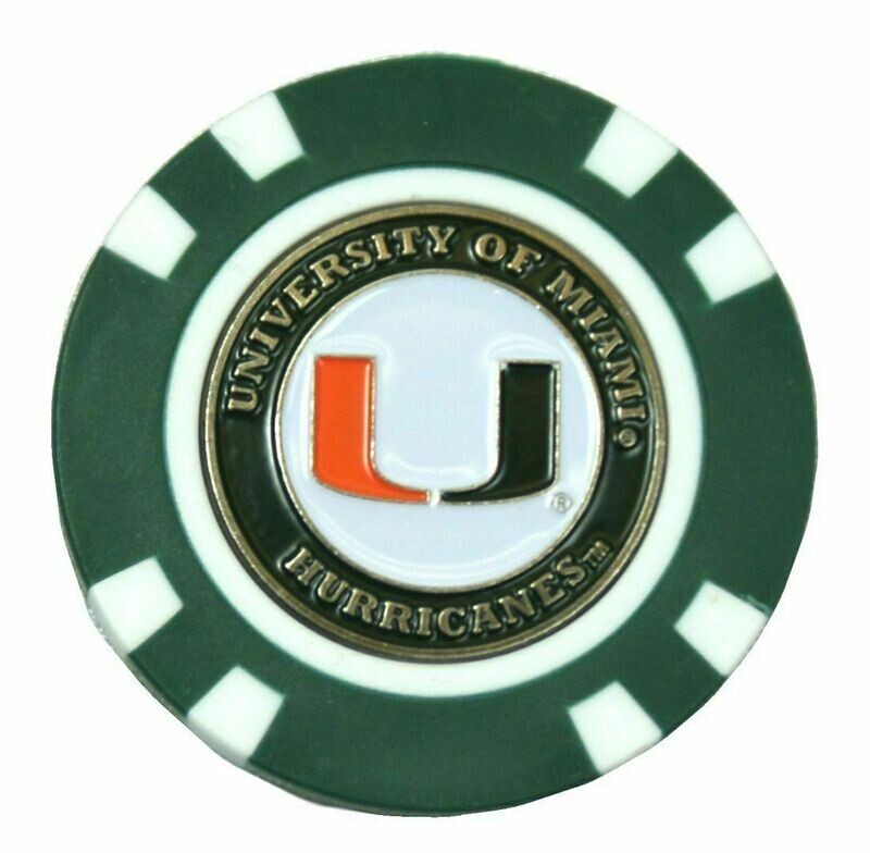 Miami Hurricanes Golf Ball Marker Poker Chip