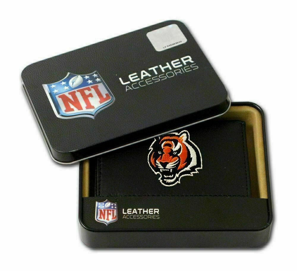 Cincinnati Bengals Leather Embroidered Tri-Fold Wallet