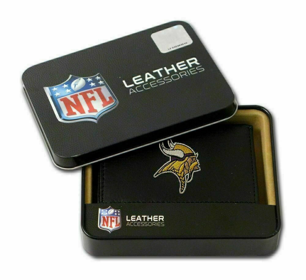 Minnesota Vikings Leather Embroidered Tri-Fold Wallet