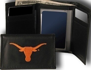 Texas Longhorns Leather Embroidered Tri-Fold Wallet