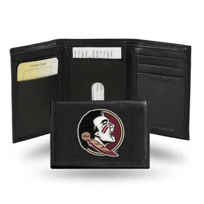 Florida State Seminoles Leather Embroidered Tri-Fold Wallet