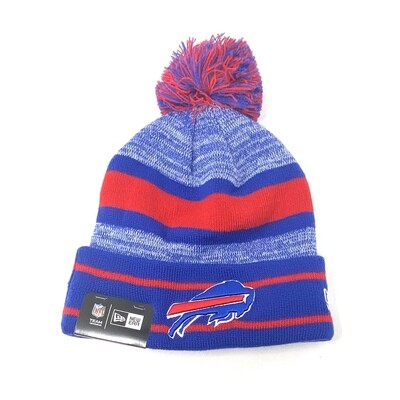 Buffalo Bills Men's New Era Cheer Cuffed Pom Knit Hat