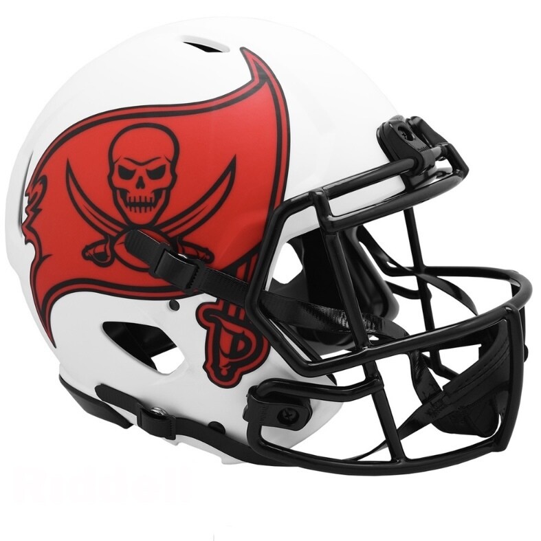 Tampa Bay Buccaneers Riddell Full Size Replica White Lunar Eclipse Helmet