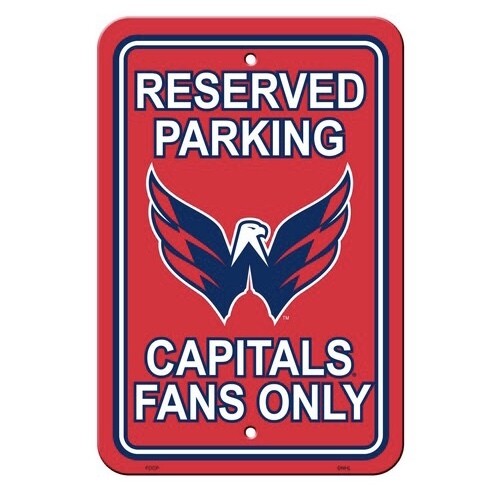 Washington Capitals Reserved Parking 12"x 18" Plastic Sign