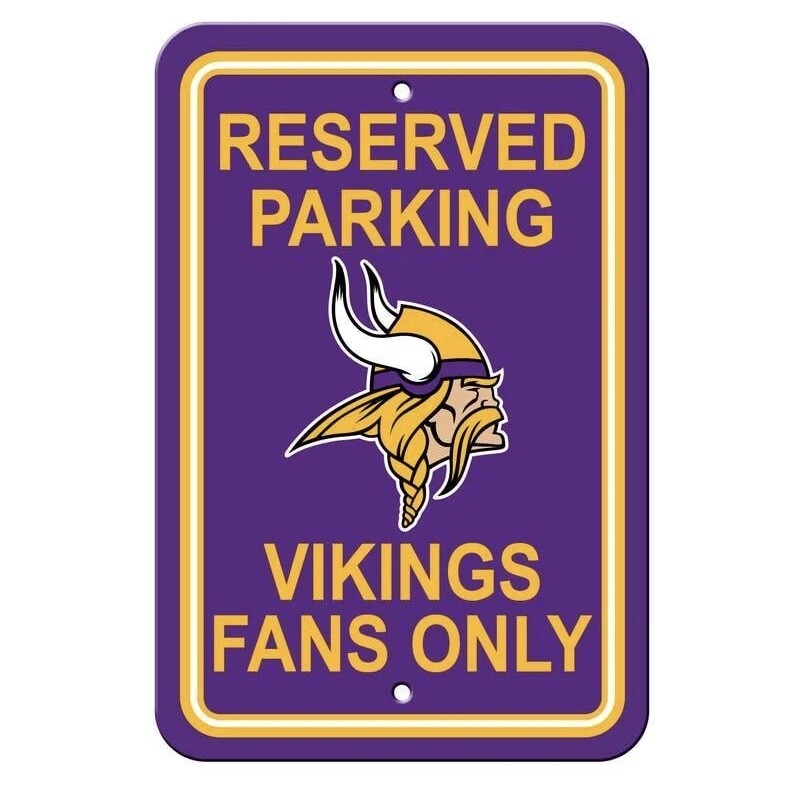 Minnesota Vikings Reserved Parking 12"x 18" Plastic Sign