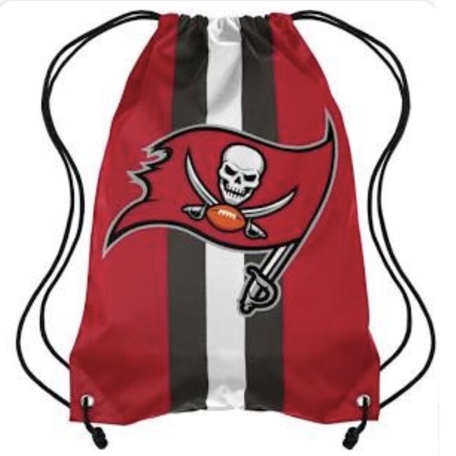 Tampa Bay Buccaneers Striped Drawstring Backpack